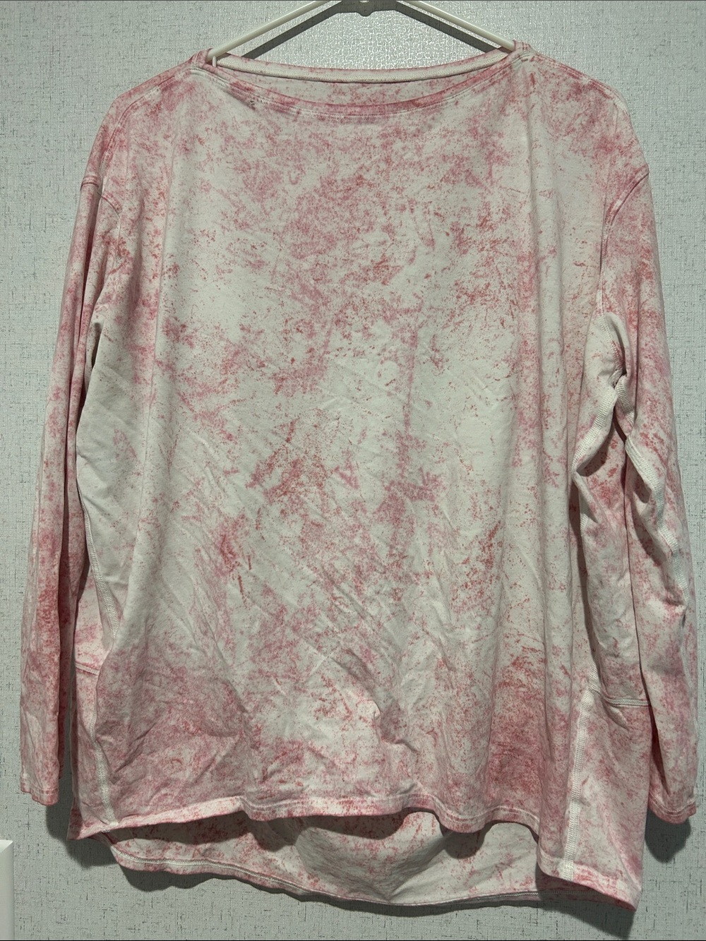 Lululemon Light Pink Marble Wash Long-Sleeve Tee